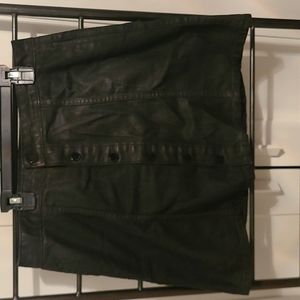 Calvin Klein black button down Jean skirt